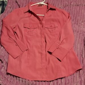 Cato Women's Pink Button-Down Blouse